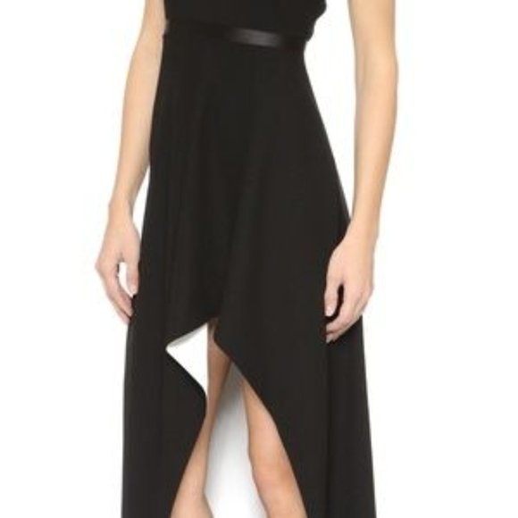 Halston Heritage Two Tone One Shoulder Gown - Picture 4 of 5